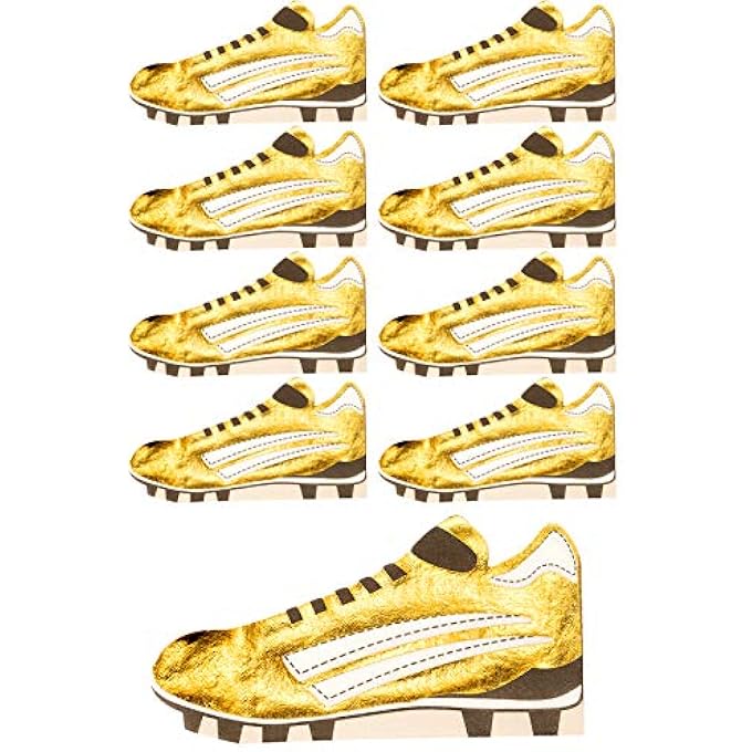 PARTY CHAMPIONS FOOTBALL BOOT SHAPED PAPER NAPKINS 8-PIECE - Image 1